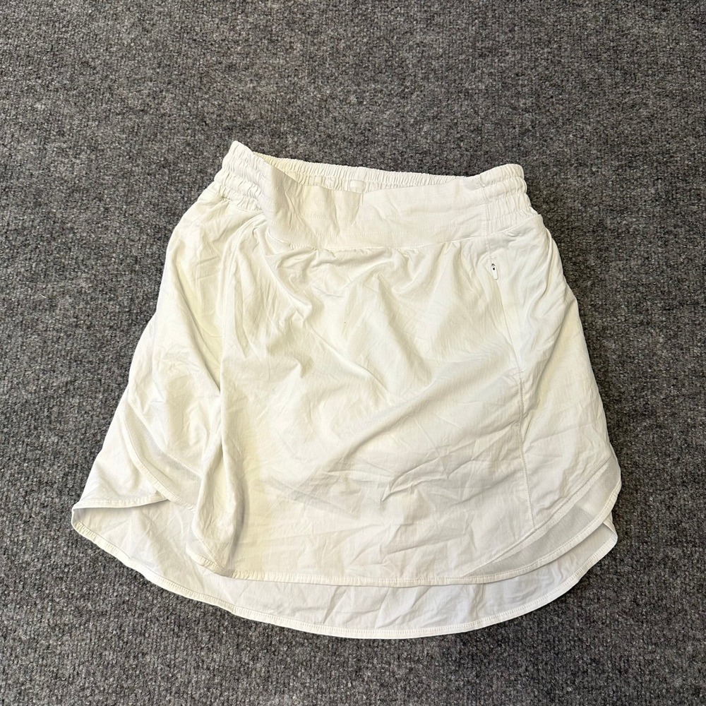 Lululemon Skort Womens Size 6 White Pace Rival Tennis Skirt Athletic Running